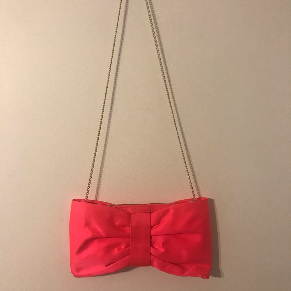 Neon pink crossbody purse